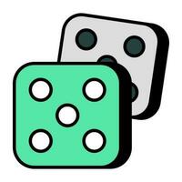 A flat design, icon of ludo dices vector