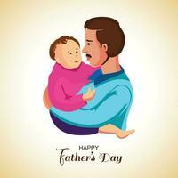 Happy Father's day greeting card background vector