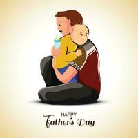 Happy Father's day greeting card background vector