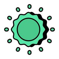 An icon design of sunlight vector