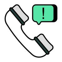 Trendy design icon of phone chat error vector