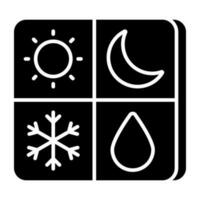 An icon design of weather schedule vector