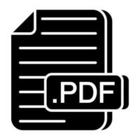 Editable design icon of pdf file vector