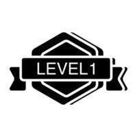 Vector design of level badge