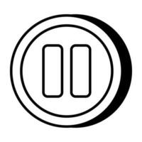 An icon design of pause button vector