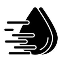 An editable design icon of raindrop vector