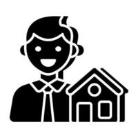 An icon design of estate agent vector