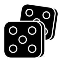 A solid design, icon of ludo dices vector