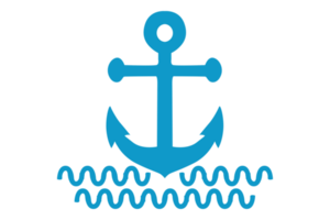 azul marinha âncora logotipo ícone com transparente fundo png