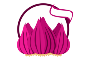 Red Onion Logo Icon On Transparent Background png