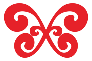 Simple Red Butterfly Ornament With Transparent Background png