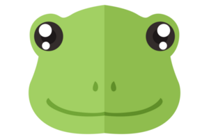 Cute Animal Head - Frog With Transparent Background png