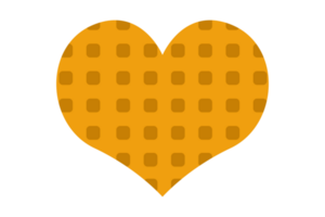 Yellow Love with Square Dots Pattern With Transparent Background png