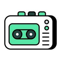 A premium download icon of cassette player vector