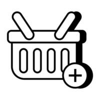 A creative design icon of shopping basket vector