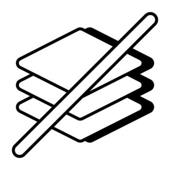 moderno diseño icono de No capas vector