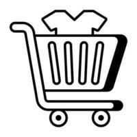 A creative design icon of shopping basket vector