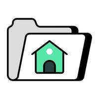 An icon design of property folder vector