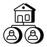 An icon design of estate agent vector