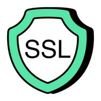 An editable design icon of ssl security vector