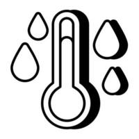 Modern design icon of rainy temperature vector