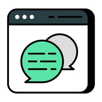 An icon design of communication vector