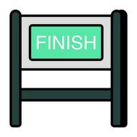 An icon design of finish line vector