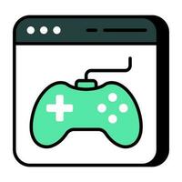 A creative design icon of gaming website vector