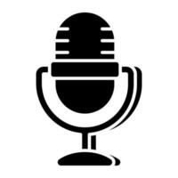 Icon of microphone in solid design vector