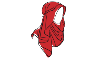 islâmico mulheres hijab véu linha arte com transparente fundo png