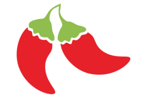 rouge Chili logo icône sur transparent Contexte png
