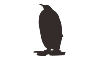 Penguin Silhouette On Transparent Background png