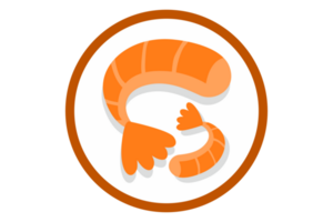 Shrimp Icon Logo On Transparent Background png