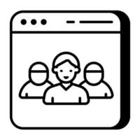 Modern design icon of online team vector