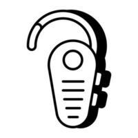 An icon design of ear bluetooth vector