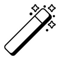 A creative design icon of magic wand vector