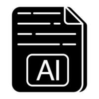 Editable design icon of ai file vector