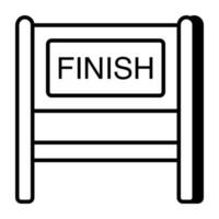 An icon design of finish line vector