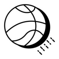 Editable design icon of basketball vector