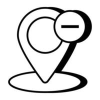 Perfect design icon of remove location vector