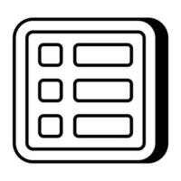 A solid design icon of checklist vector