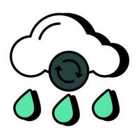 icono de lluvia en un diseño perfecto vector