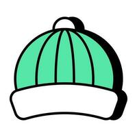 A unique design icon of p cap vector
