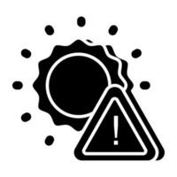 Vector design of weather alert, solid icon