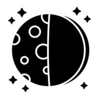 un de moda diseño icono de Luna eclipse vector