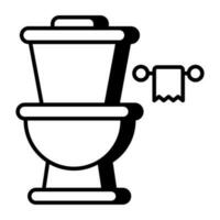 An icon design of commode vector