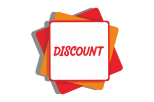 Red Label Tag Sale Discount With Transparent Background png