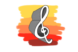 3D Music Tone Icon With Sunset Color On Transparent Background png