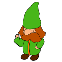 mignonne gnome dessin animé avec transparent Contexte png