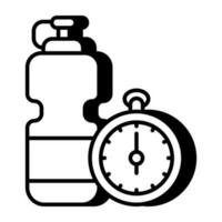 An editable design icon of water time vector